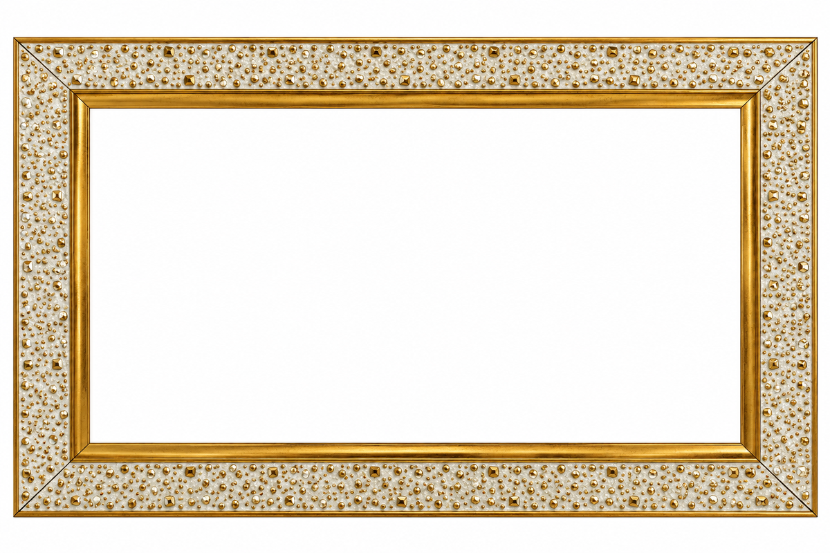 Premium White & Gold Designer Photo Frame | Elegant Textured Picture Frame for Wedding, Anniversary, Family Photos & Home Décor | Multiple Sizes Available