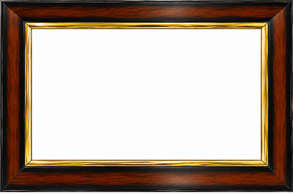Premium Wooden Photo Frame – Dark Brown & Gold Finish