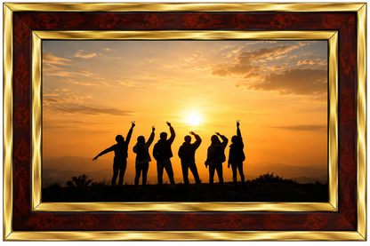 Premium Maroon & Gold Designer Photo Frame | Elegant Luxury Picture Frame for Family, Friends, Wedding & Home Décor | Multiple Sizes Available