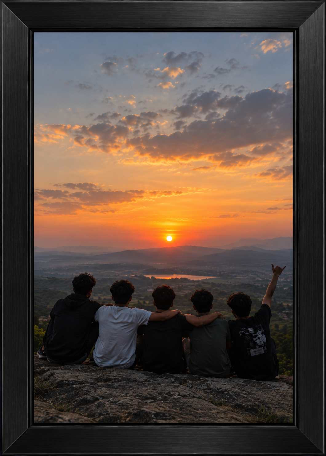 Premium Black Wooden Finish Photo Frame | Elegant Modern Picture Frame for Family, Friends, Couple Photos & Home Décor | Multiple Sizes Available