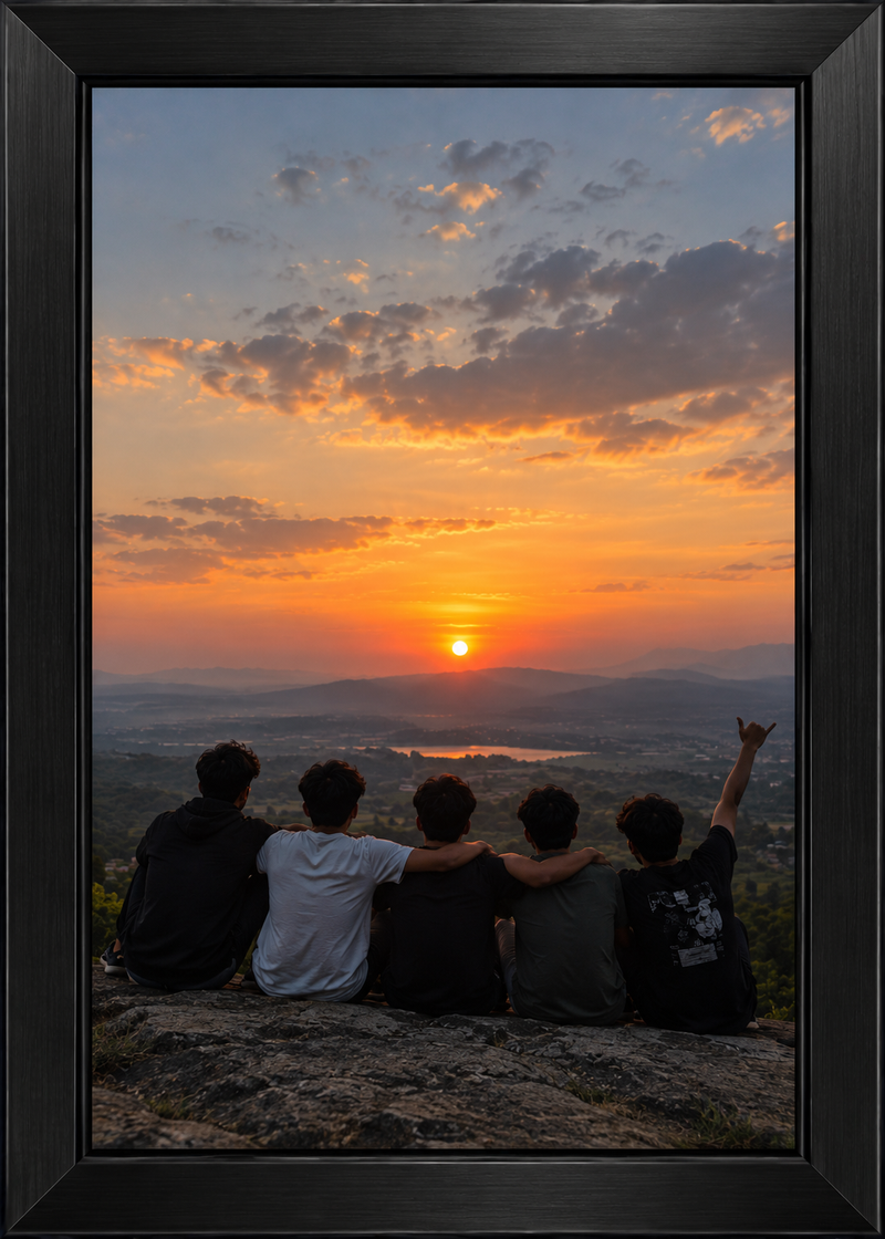 Premium Black Wooden Finish Photo Frame | Elegant Modern Picture Frame for Family, Friends, Couple Photos & Home Décor | Multiple Sizes Available