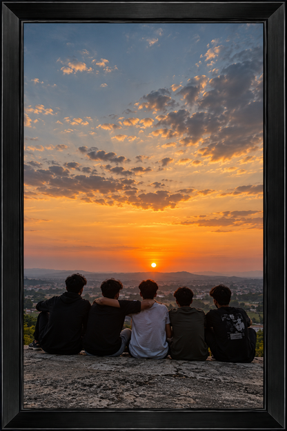 Premium Black Wooden Finish Photo Frame | Elegant Modern Picture Frame for Family, Friends, Couple Photos & Home Décor | Multiple Sizes Available