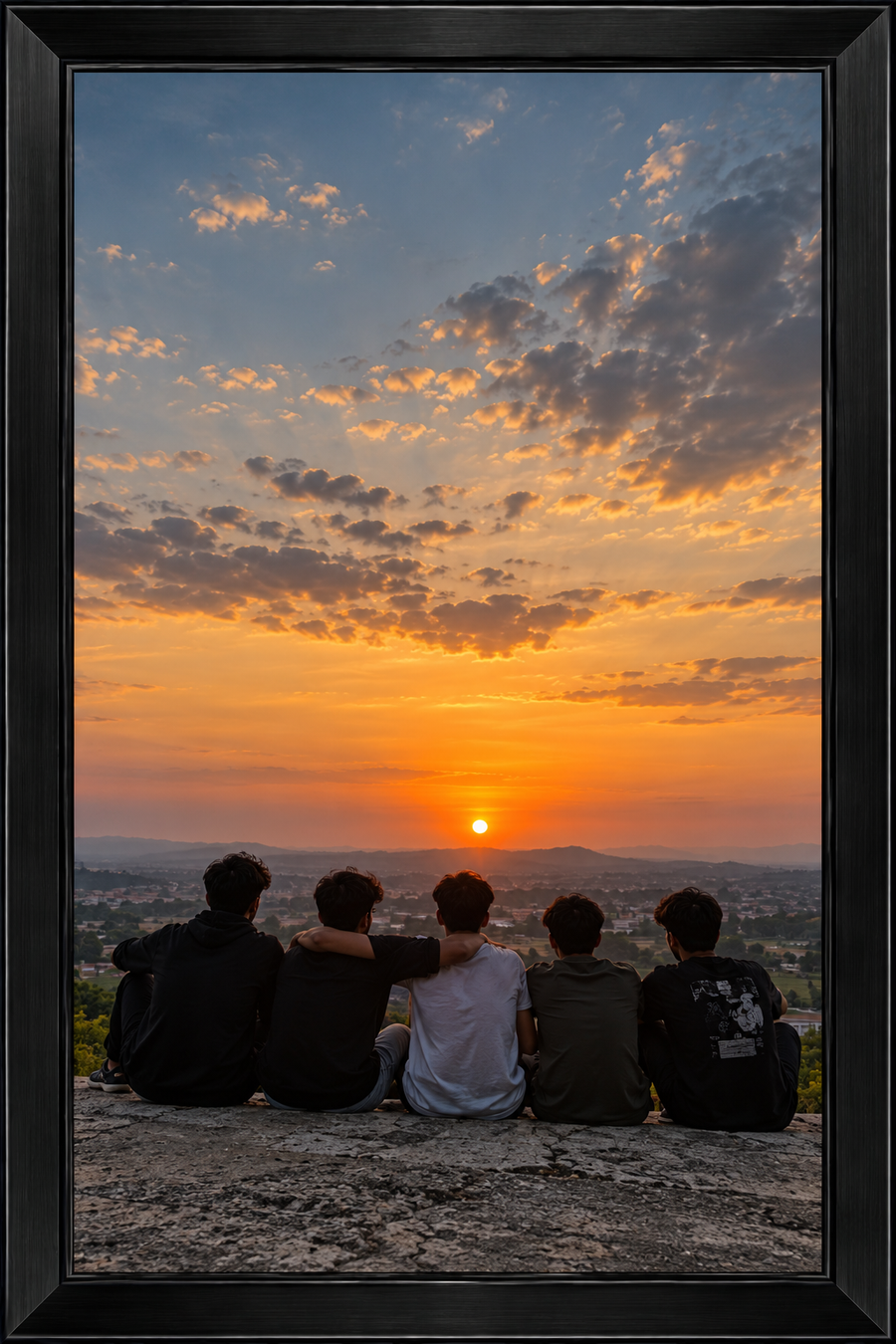 Premium Black Wooden Finish Photo Frame | Elegant Modern Picture Frame for Family, Friends, Couple Photos & Home Décor | Multiple Sizes Available