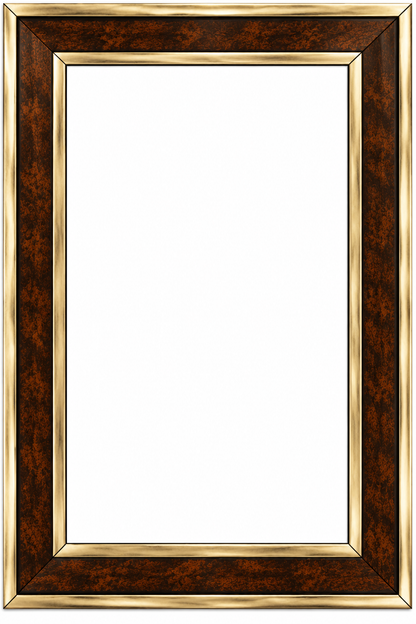 Premium Antique Wooden Photo Frame | Elegant Brown & Gold Finish