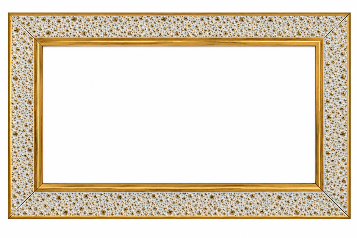 Premium White & Gold Designer Photo Frame | Elegant Textured Picture Frame for Wedding, Anniversary, Family Photos & Home Décor | Multiple Sizes Available