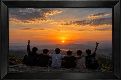 Premium Black Wooden Finish Photo Frame | Elegant Modern Picture Frame for Family, Friends, Couple Photos & Home Décor | Multiple Sizes Available